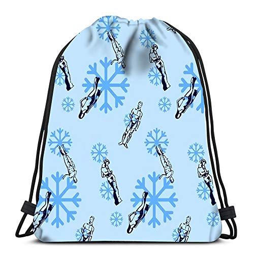 Durable Drawstring Backpack Silhouette of Athletic Men Beauty Glamor For Carrying Around
