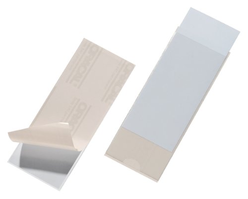 Durable Pocketfix 807519 - Funda autoadhesiva para etiquetas (150 x 58 mm, 10 unidades), transparente