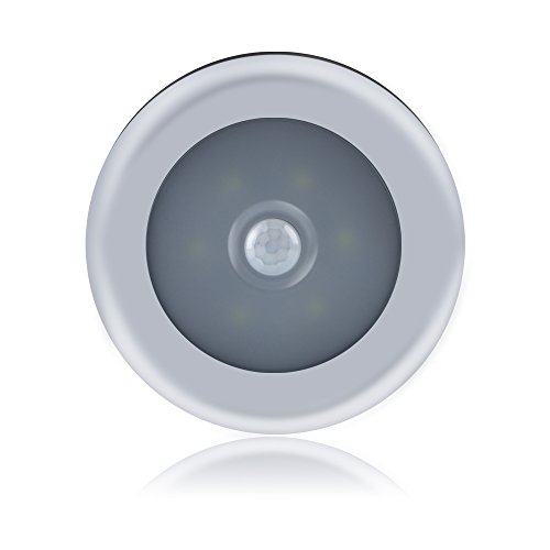 Ebilun Lámpara LED de inducción con sensor de movimiento, 3 pilas AAA (no incluidas), color blanco