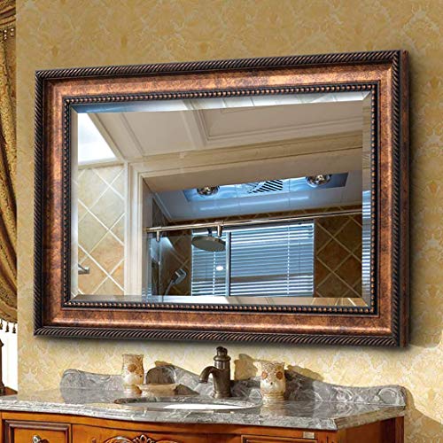 Espejo de baño de pared nórdico con espejo de espejo de maquillaje de marco, espejo de afeitado, espejo de aderezo, espejo decorativo de la habitación (500 * 700 cm, 600 * 800mm) ( Size : 500*700CM )
