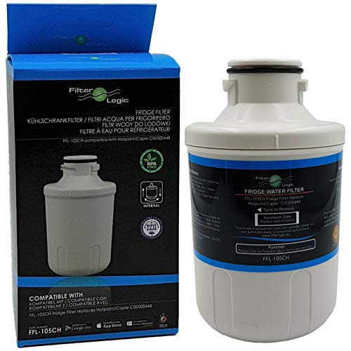 FilterLogic FFL-105CH Filtro de agua compatible con cartucho Microfilter MFCMG14211FR / MFCMG14211F para frigorífico Hotpoint C00300448 SXBD922FWD SXBD925FWD, Thomson, Indesit, Ariston refrigerador
