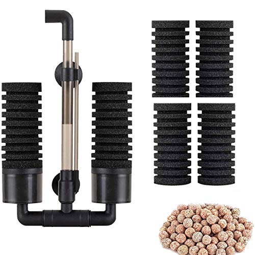 Filtro Limpiador de Acuario,CHENKEE Tanque Peces Filtro De Aire Doble Filtro Biológico Esponja De Esponja Montada En La Pared Bomba De Air Filtro con Esponjas De Repuesto Para Tanque De Peces Filtro Limpiador de Acuario,CHENKEE Tanque Peces Filtro De Aire Doble Filtro Biológico Esponja De Esponja Montada En La Pared Bomba De Air Filtro con Esponjas De Repuesto Para Tanque De Peces