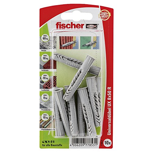 Fischer 77853 - Lote 8 clavijas 10 x 50 mm