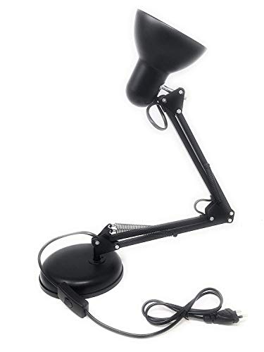 Flexo LED lampara de trabajo, lámpara de mesa Aglaia con base o abrazadera intercambiables entre si, brazo articulado, orientable y una bombilla de luz de LED de tamaño regular E27 Flexo LED lampara de trabajo, lámpara de mesa Aglaia con base o abrazadera intercambiables entre si, brazo articulado, orientable y una bombilla de luz de LED de tamaño regular E27