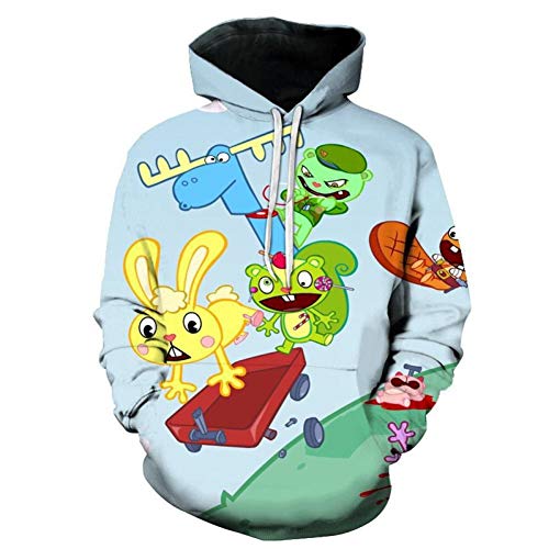 Fleyel Unisex Sudaderas con Capucha Suéter Joven Pullover Happy Tree Friends Edición Conmemorativa Fleyel Unisex Sudaderas con Capucha Suéter Joven Pullover Happy Tree Friends Edición Conmemorativa