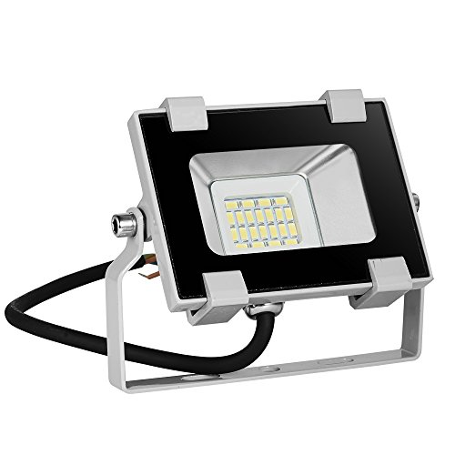 foco led exterior 10W,Blivrig LED Foco Exterior de alto brillo,Impermeable IP66 Proyector Foco LED, 6000K Blanco Frío Led Foco Exterio para Patio, Camino, Jardín(Blanco frio, 10W)