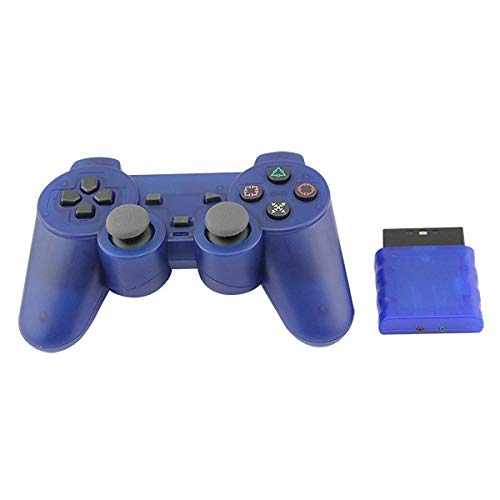 For Mando inalámbrico Bluetooth Sony PS2 Gamepad for Play Station 2 Joystick for Consola de Dualshock 2 Color Transparente (Color : I)