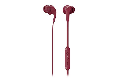 Fresh 'n Rebel Flow Tip | Auriculares Intraurales In-Ear con Cable y Micrófono Integrado - 3 tamaños de extremos de silicona - Ruby Red