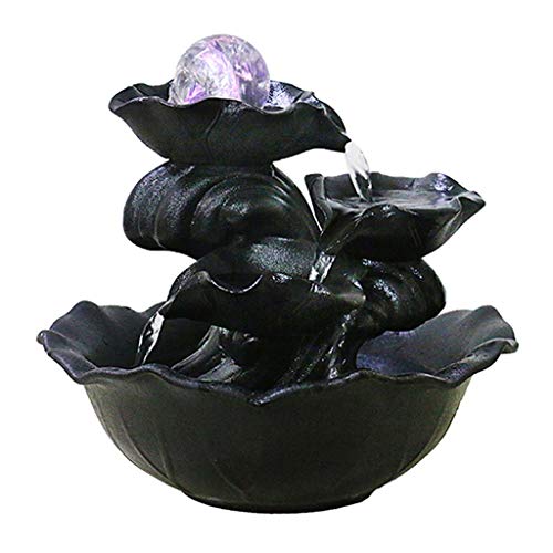 Fuente de Agua Eléctrica de Escritorio 3-capa de cerámica fuente de mesa con la rotación de la bola de cristal Inicio Feng Shui adornos de decoración de interiores Fuente Adecuado for sala de estar do Fuente de Agua Eléctrica de Escritorio 3-capa de cerámica fuente de mesa con la rotación de la bola de cristal Inicio Feng Shui adornos de decoración de interiores Fuente Adecuado for sala de estar do