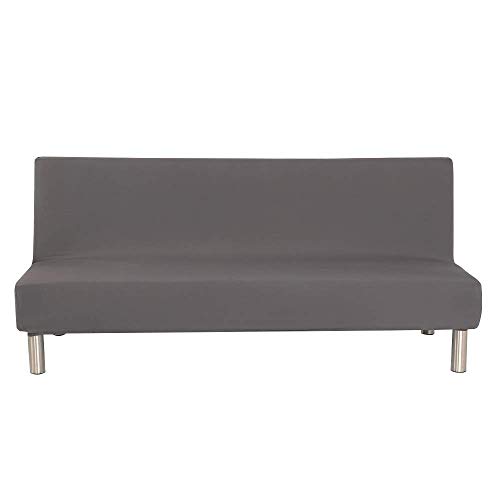 Funda protectora de color liso para sofá cama sin reposabrazos de poliéster y elastano de 3 plazas, elástica, plegable, para sofá plegable sin reposabrazos, 203,2 x 127 cm Funda protectora de color liso para sofá cama sin reposabrazos de poliéster y elastano de 3 plazas, elástica, plegable, para sofá plegable sin reposabrazos, 203,2 x 127 cm