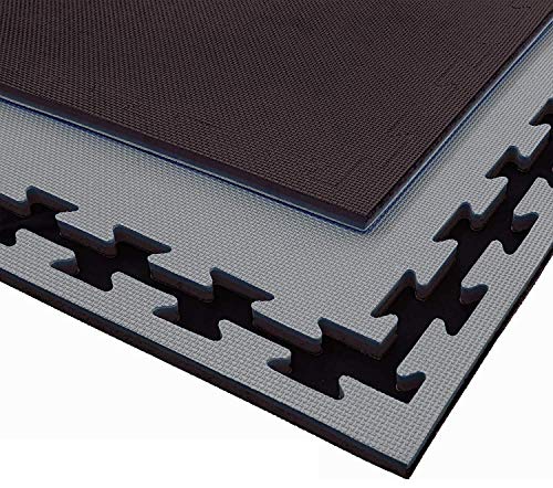 G5 HT SPORT Tatami 100 x 100 cm Grosor de 2 a 4 cm en EVA Marcos Incluidos Rojo/Azul o Negro/Gris Apto para todos los ambientes interiores multidisciplinas 1 m2 (4 cm (grosor), Negro/Gris)