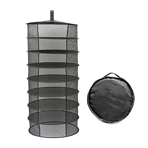 Galapara 8 Capa de Malla para Colgar Red de Secado Rack seco Hierbas aromáticas, Cesta Colgante Estante de Secado Plegable Hierba Red Seca Forma de Apertura Secadora Bolsa Malla 600 mm Diámetro Galapara 8 Capa de Malla para Colgar Red de Secado Rack seco Hierbas aromáticas, Cesta Colgante Estante de Secado Plegable Hierba Red Seca Forma de Apertura Secadora Bolsa Malla 600 mm Diámetro
