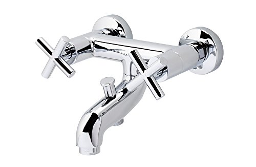 Galindo matrix 8241000 grifo baño-ducha bimando con accesorios de ducha plata cromado