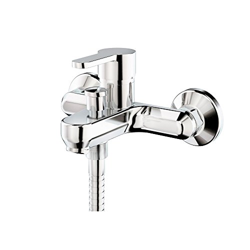 Galindo Zip Plus 2141000 grifo baño-ducha monomando con accesorios de ducha plata cromado