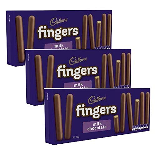 Galletas recubiertas de chocolate con leche Cadbury Fingers - 3 x 114 gramos