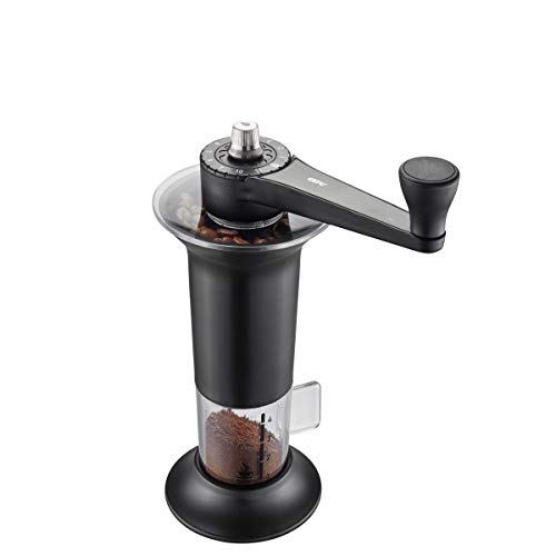 GEFU 16332 Lorenzo - Molinillo de café de acero inoxidable para café expreso, café de filtro y café de prensa francesa, color negro