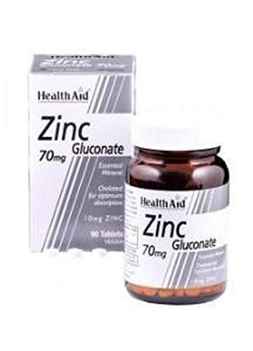 Gluconato de Zinc 90 comprimidos de 70 mg de Health Aid