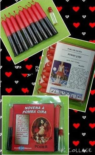 GOSHOPPING Vela Cera Natural NOVENA POMBA Gira 11xdiametro1cm, Set 9 Velas, con LIQUIDO E Instrucciones. GOSHOPPING Vela Cera Natural NOVENA POMBA Gira 11xdiametro1cm, Set 9 Velas, con LIQUIDO E Instrucciones.