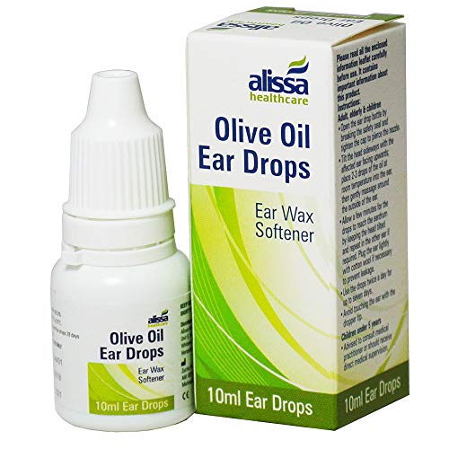 Gotas para limpiar la cera del oído - Remedio natural ecológico - Limpia de forma suave las orejas - Ayuda a eliminar los tapones de cera - Apto para adultos niños - Aceite oliva virgen puro - 10ml
