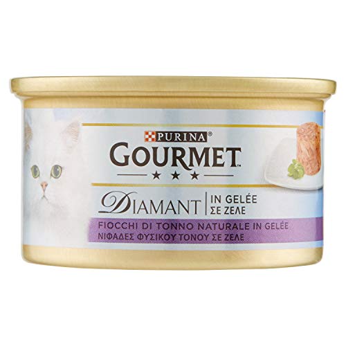 GOURMET DIAMANT - Copos de atún gelee Gato Mojado alimento Premium