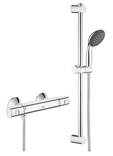 Grohe Vitalio Start - Sistema de ducha con termostato, teleducha y barra de ducha, acabado cromado (Ref. 34597000)