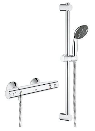 Grohe Vitalio Start - Sistema de ducha con termostato, teleducha y barra de ducha, acabado cromado (Ref. 34597000) Grohe Vitalio Start - Sistema de ducha con termostato, teleducha y barra de ducha, acabado cromado (Ref. 34597000)