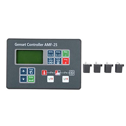 Grupo electrógeno DC 8-35V AMF-25, controlador automático del generador diesel, arranque/parada automático o manual, medición del grupo electrógeno U1-U3, I1-I3, Hz, kVA, kW, kVAr, kWh Grupo electrógeno DC 8-35V AMF-25, controlador automático del generador diesel, arranque/parada automático o manual, medición del grupo electrógeno U1-U3, I1-I3, Hz, kVA, kW, kVAr, kWh