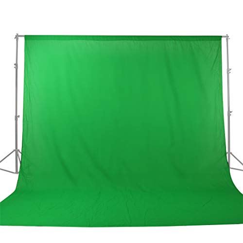 GSKAIWEN 10 x 20 ft/3 x 6 m para estudio fotográfico, fondo 100% muselina de algodón, plegable, verde para fotografía, vídeo y producción de TV (soporte no incluido)