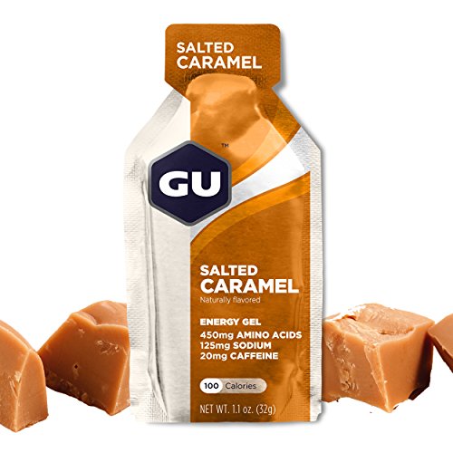 GU Energy Gel Energizante de Caramelo Salado - Paquete de 24 x 32 gr - Total: 768 gr