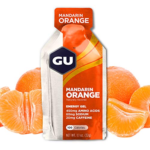 GU Energy Gel Energizante de Mandarina Naranja - Paquete de 24 x 32 gr - Total: 768 gr