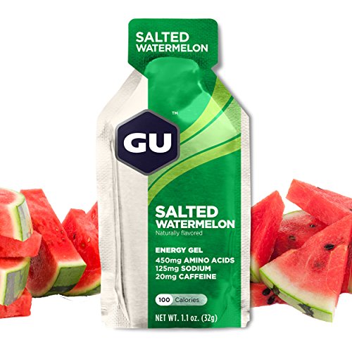 GU Energy Gel Energizante de Sandía Salada - Paquete de 24 x 32 gr - Total: 768 gr