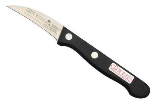 Güde Serie Beta - Cuchillo pelador (Mango Pom, Longitud de la Hoja: 6 cm, sin Rosa), Color Negro