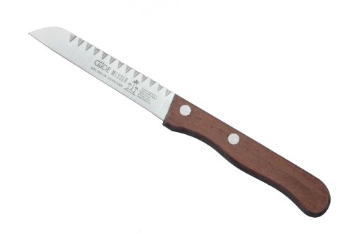 Güde Sigma - Cuchillo de Cocina (Mango de Madera Noble, Longitud de la Hoja: 9 cm, sin Rosas)