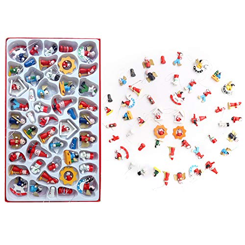 Gukasxi 48 Piezas DIY Adorno en Miniatura de Navidad Mini Adornos de Madera para árboles de Navidad Figuras Calendario de Adviento Manualidades Colgantes Navideños Decoración de Árboles Gukasxi 48 Piezas DIY Adorno en Miniatura de Navidad Mini Adornos de Madera para árboles de Navidad Figuras Calendario de Adviento Manualidades Colgantes Navideños Decoración de Árboles
