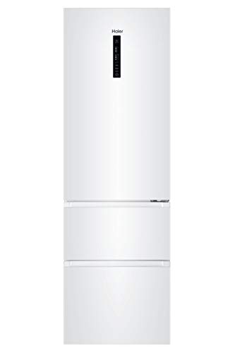 Haier HTR3619ENPW - Frigorífico combi no frost, 348l, Motor inverter, My Zone, Altura 1,9m, Cajones Easy Access, 37dba, Blanco, Clase A++