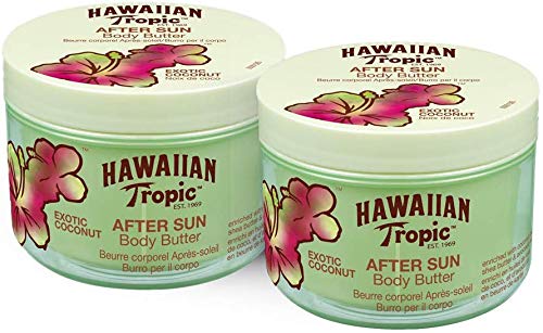 HAWAIIAN Tropic Body Butter Exotic Coconut - Crema Corporal After Sun com Aroma Fresco de Coco, Verde, Pack 2 X 200 ml, 400 Mililitros