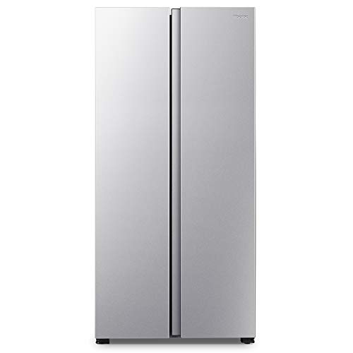 HISENSE RS560N4AC2 Frigorífico Side by Side, Total No Frost, Clase energética A++ con ventilación Multi Air Flow, Ancho 83,2 cm, acabado inoxidable, Capacidad 428 litros.