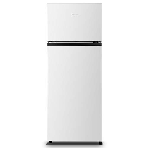 Hisense RT267D4AWF - Frigorífico Dos Puertas, Capacidad 205L Neto, Cíclico, Color Blanco, Alto 143 Cm, Tirador Integrado, Puertas Reversibles, Congelador 4 Estrellas, Silencioso 40 dB