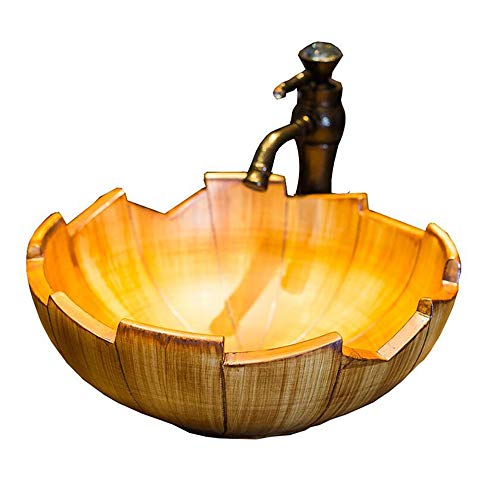 HIZLJJ Por Encima de Contador Porcelana de baño de cerámica del Fregadero del Recipiente de baño Moderno Lavabo la decoración del Arte