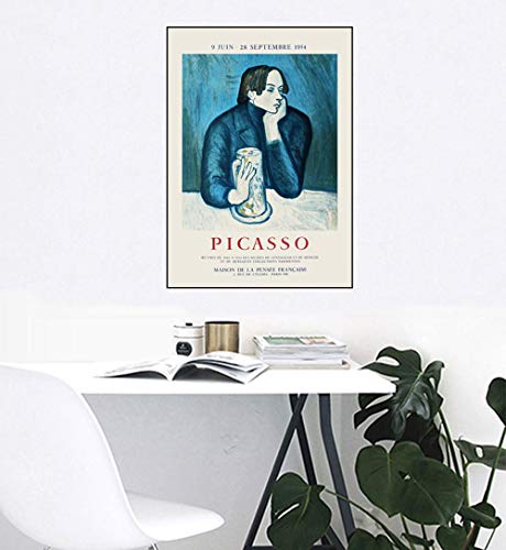 HNZKly Abstracto Figuras Poster Pablo Picasso Pinturas Exposición Vintage Poster Moderno Galería Arte Impresiones Picasso Pared Arte Cuadro Inicio Decoracion 30x40cm / Sin Marco A139