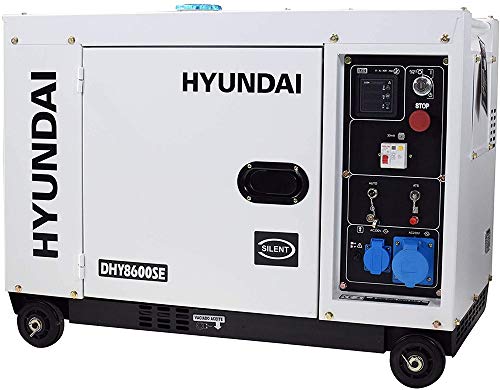 Hyundai - Generador Diésel insonorizado (pantalla LED, motor 4 tiempos)
