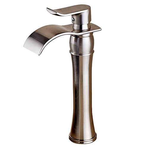 Inchant antiguo Cascada Boquilla sola manija baño fregadero recipiente de latón sólido del grifo de lavabo Toque de inodoro Grifos cuerpo alto níquel cepillado Inchant antiguo Cascada Boquilla sola manija baño fregadero recipiente de latón sólido del grifo de lavabo Toque de inodoro Grifos cuerpo alto níquel cepillado