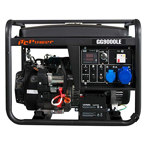 ITCPOWER GG9000LE, Generador Gasolina, 6000 W, 230 V, Negro