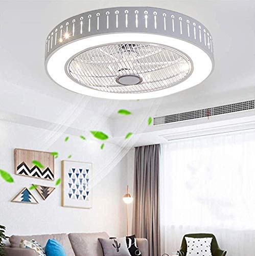 JINWELL Ventilador Luz de techo Moderna y creativa Luz de techo LED Regulable con control remoto Cuarto de dormitorio Lámpara Lámpara Restaurante Iluminación de la sala de estar (59 cm 2160 lúmenes)