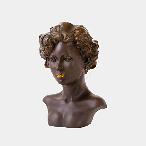 JLXQL Escultura Africana Dama Escultura artística Mujer Creativa Estatua Resina Figuras de Belleza diseñador decoración del hogar