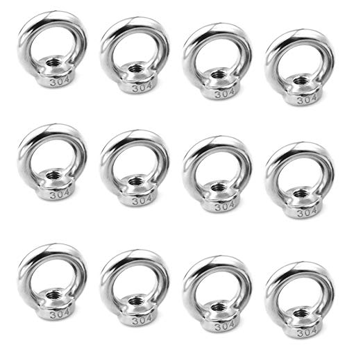 Keleily Tuerca de Elevación M5 12Pcs Tuerca de Anillo Acero Inoxidable Hardware Tuerca Hembra Roscada en Forma de Anillo para Montaje de Cuerda, Accesorios de Elevación, Pulido de Superficies, Plata Keleily Tuerca de Elevación M5 12Pcs Tuerca de Anillo Acero Inoxidable Hardware Tuerca Hembra Roscada en Forma de Anillo para Montaje de Cuerda, Accesorios de Elevación, Pulido de Superficies, Plata