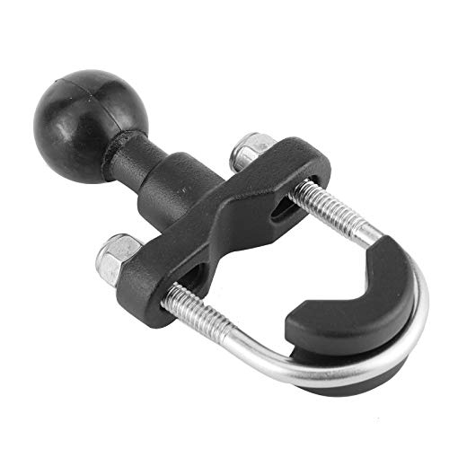 KIMISS Base de montaje con perno en U, kit de base de montaje en bola de riel para manillar de motocicleta, soporte de fijación para teléfono, accesorio universal (negro) KIMISS Base de montaje con perno en U, kit de base de montaje en bola de riel para manillar de motocicleta, soporte de fijación para teléfono, accesorio universal (negro)