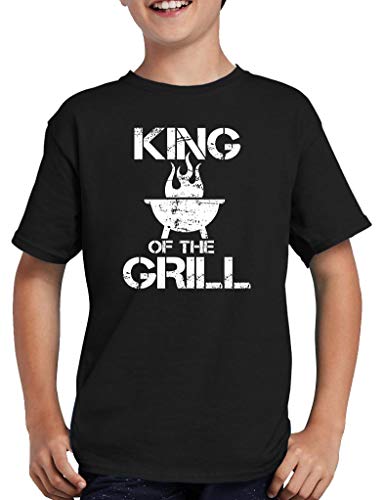 King of The Grill - Camiseta infantil negro 152/164 cm