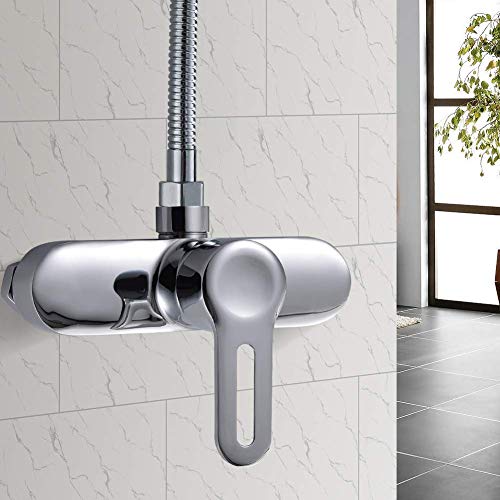 kisimixer Grifo de Ducha Monomando Grifo para ducha con accesorios de Ducha Grifo Mezclador para Ducha Bañera Cromo kisimixer Grifo de Ducha Monomando Grifo para ducha con accesorios de Ducha Grifo Mezclador para Ducha Bañera Cromo