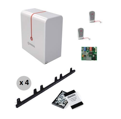Kit completo profesional motor puerta corredera residencial ERREKA DINGO hasta 400kg de peso + 2 mandos alta seguridad + 4 metros de cremallera de nylon con tornillos. Kit completo profesional motor puerta corredera residencial ERREKA DINGO hasta 400kg de peso + 2 mandos alta seguridad + 4 metros de cremallera de nylon con tornillos.